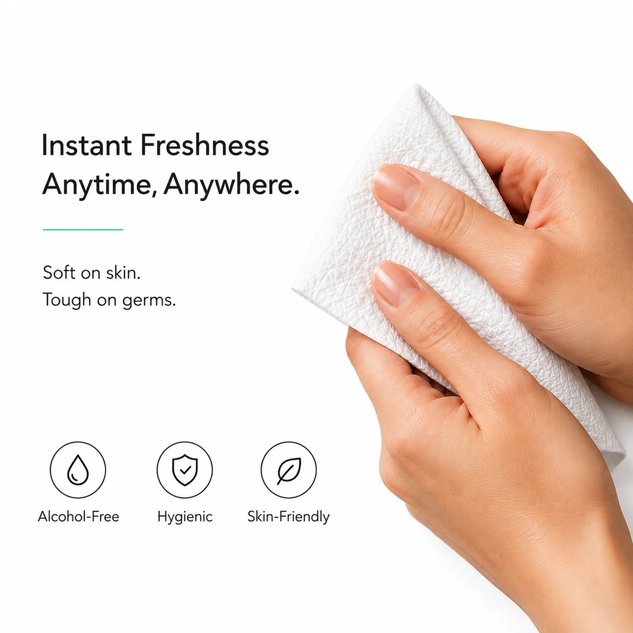 DineWipes branded wipe packet