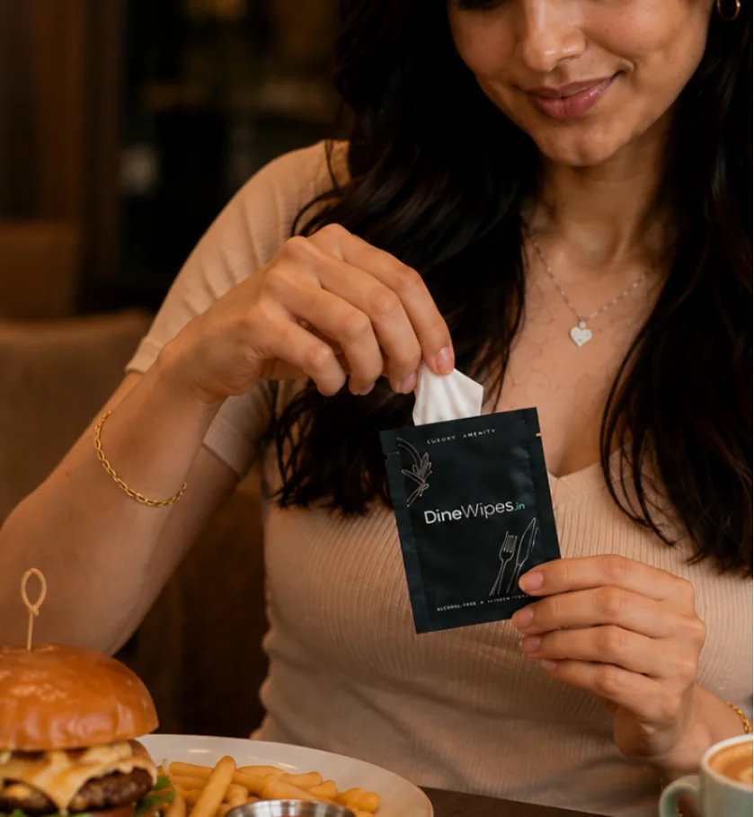 DineWipes in use